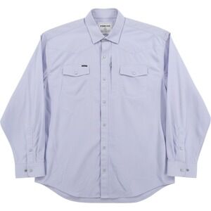 Poncho Poncho he Nueces Western Microcheck Shirt Blue Long Sleeve Mens XXL